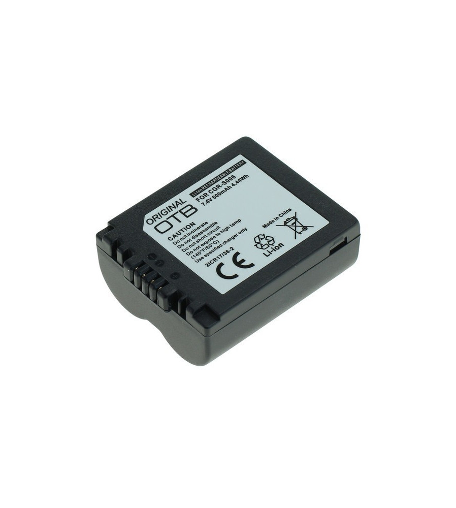 OTB - Battery for Panasonic CGR-S006 600mAh Li-Ion - Panasonic photo-video batteries - ON1431