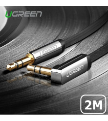 UGREEN - Cablu audio Premium de 3.5mm ultra plat unghi 90 grade - Cabluri audio - UG259-CB