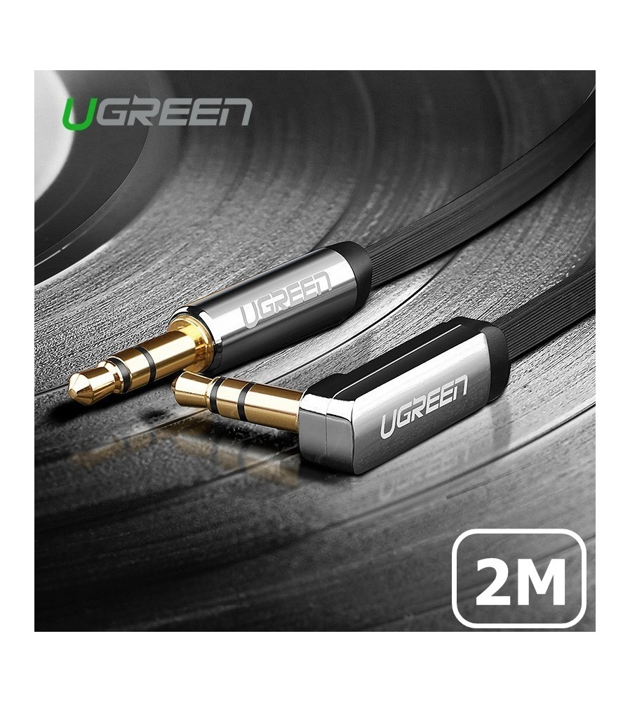UGREEN - Cablu audio Premium de 3.5mm ultra plat unghi 90 grade - Cabluri audio - UG259-CB