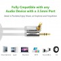 UGREEN - Cablu audio Premium de 3.5mm ultra plat unghi 90 grade - Cabluri audio - UG259-CB