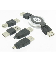 Oem - 5-piece Kit for Notebook USB PC Camera PDA MP3 Mobile - USB adapters - YPU003