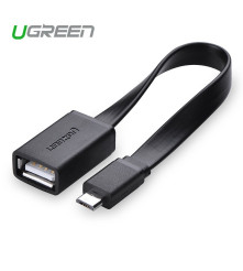 UGREEN - Adaptor cablu plat micro-USB tata USB 2.0 mama OTG - Cabluri USB la Micro USB - UG351-CB