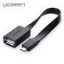 UGREEN - Adaptor cablu plat micro-USB tata USB 2.0 mama OTG - Cabluri USB la Micro USB - UG351-CB