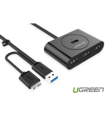UGREEN - USB 3.0 HUB 4 port with OTG Function - Porturi și huburi - UG128-CB
