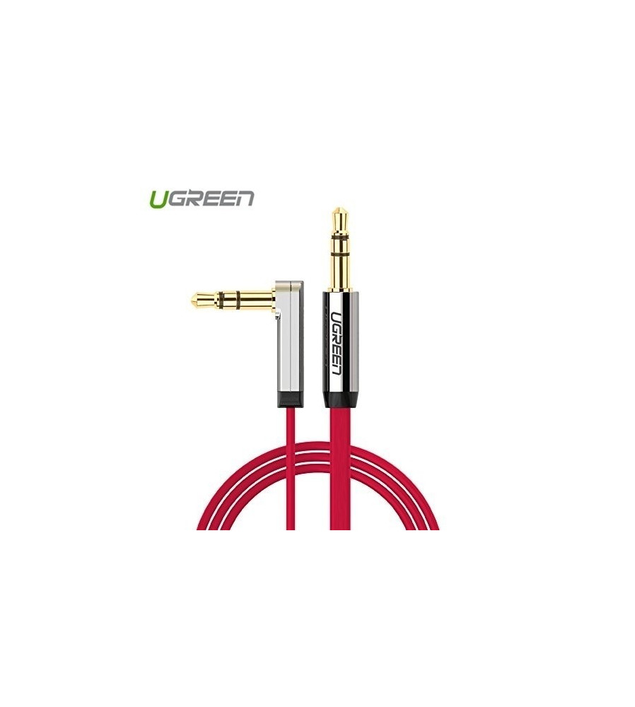 UGREEN - Cablu audio Premium de 3.5mm ultra plat unghi 90 grade - Cabluri audio - UG259-CB