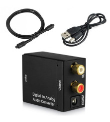 Oem - Convertor Audio Digital la Analog cu sursa de alimentare USB - Adaptoare audio - AL837