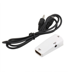 Oem - Convertor Adaptor HDMI Mama la VGA Mama + audio - HDMI adaptoare - AL577-CB