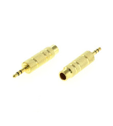 OTB - ADAPTATOR JACK STEREO DE 6,35MM LA 3,5MM PLACAT AUR x2 buc - Adaptoare audio - ON4638