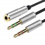 HOCO - 3,5 mm Mama la Dual Tata Casti Mic Audio Splitter - Cabluri audio - AL485-CB