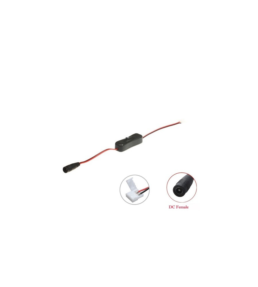 Oem - Intrerupator LED Stip 8mm, cu 2 pini, LED singura culoare - Accessorii LED - LSCC24-CB