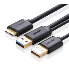 UGREEN - USB 3.0 A Male to Micro B Male Cable + charging - Cabluri USB 3.0 - UG060-CB
