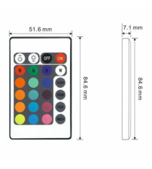 Oem - 12V 24 taste RGB muzica controler LED senzor de sunet Negru - Accessorii LED - LCR33