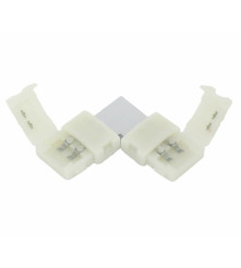 Oem - Conector L de 10mm pentru benzi LED de 1 culoare SMD5050 5630 - Conectori LED - LSC24-CB