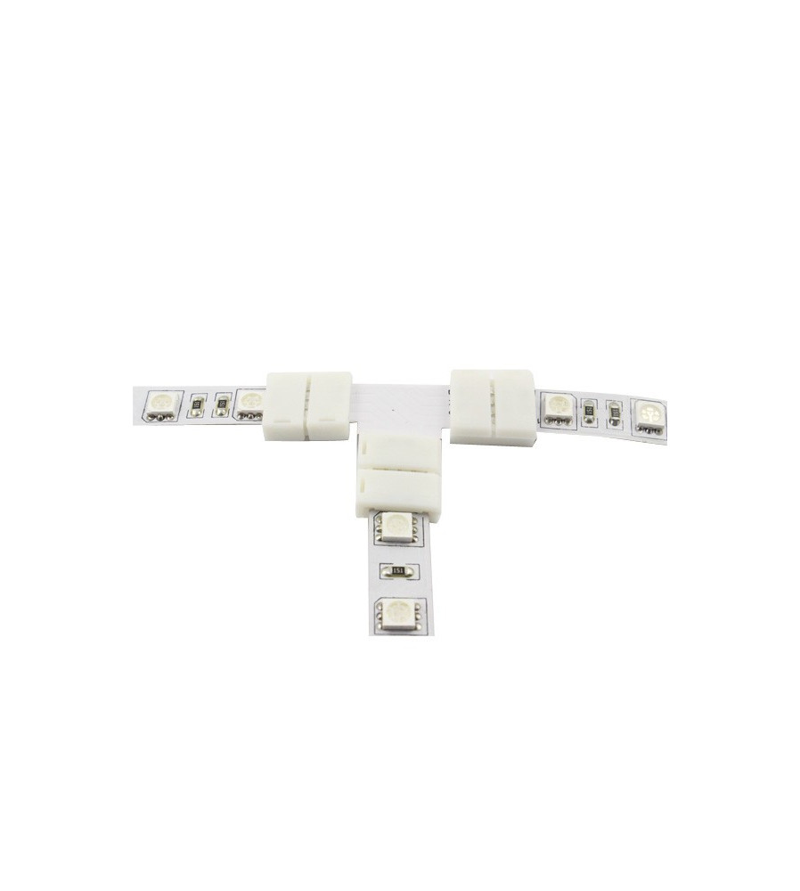 Oem - Conector T de 10mm pentru benzi LED de 1 culoare SMD5050 5630 - Conectori LED - LSC25-CB