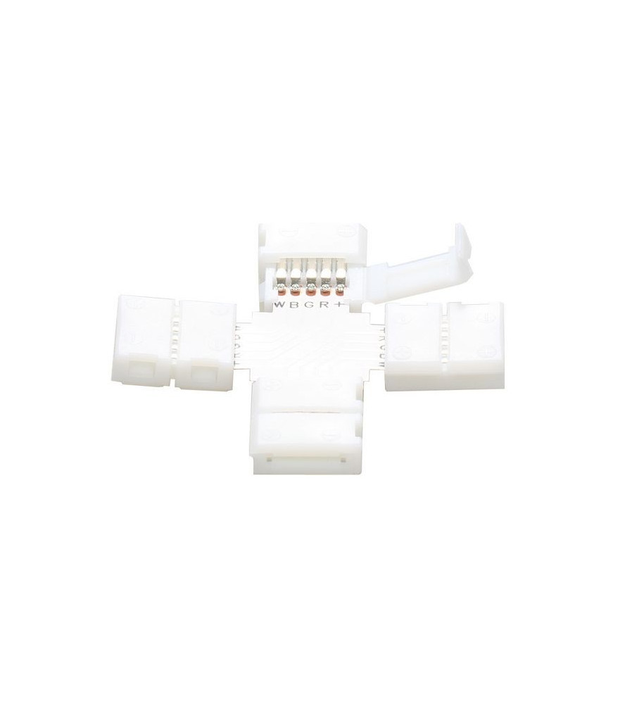 Oem - Conector X 5Pini de 10mm pentru benzi RGBW SMD5050 5630 - Conectori LED - LSC40-CB
