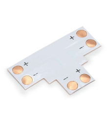 Oem - Conector PCB T de 10mm pentru benzi LED de 1 culoare SMD5050 5630 - Conectori LED - LSC16-CB