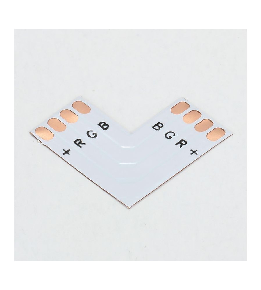 Oem - Conector PCB L de 10mm 4-Pini pentru benzi LED RGB SMD5050 5630 - Conectori LED - LSC18-CB