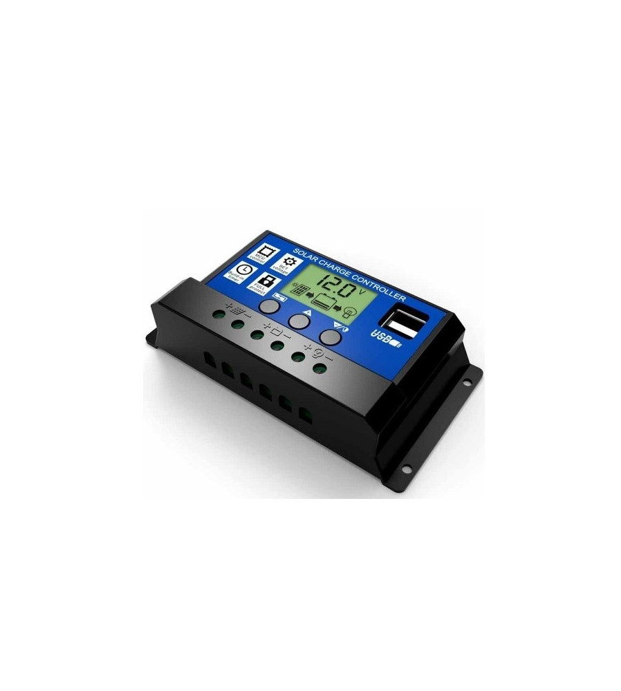 Oem - 10A DC 12V-24V PWM Regulator de incarcare solara cu LCD și 5V USB - Controler solar - AL130-10A