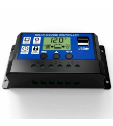Oem - 20A DC 12V-24V PWM Regulator de incarcare solara cu LCD si 5V USB - Controler solar - AL130-20A
