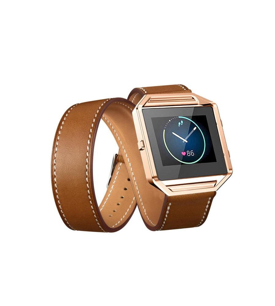 Oem - Bratara Infinity din piele ecologica pentru Fitbit Blaze fara carcasa - Brățări - AL152-CB