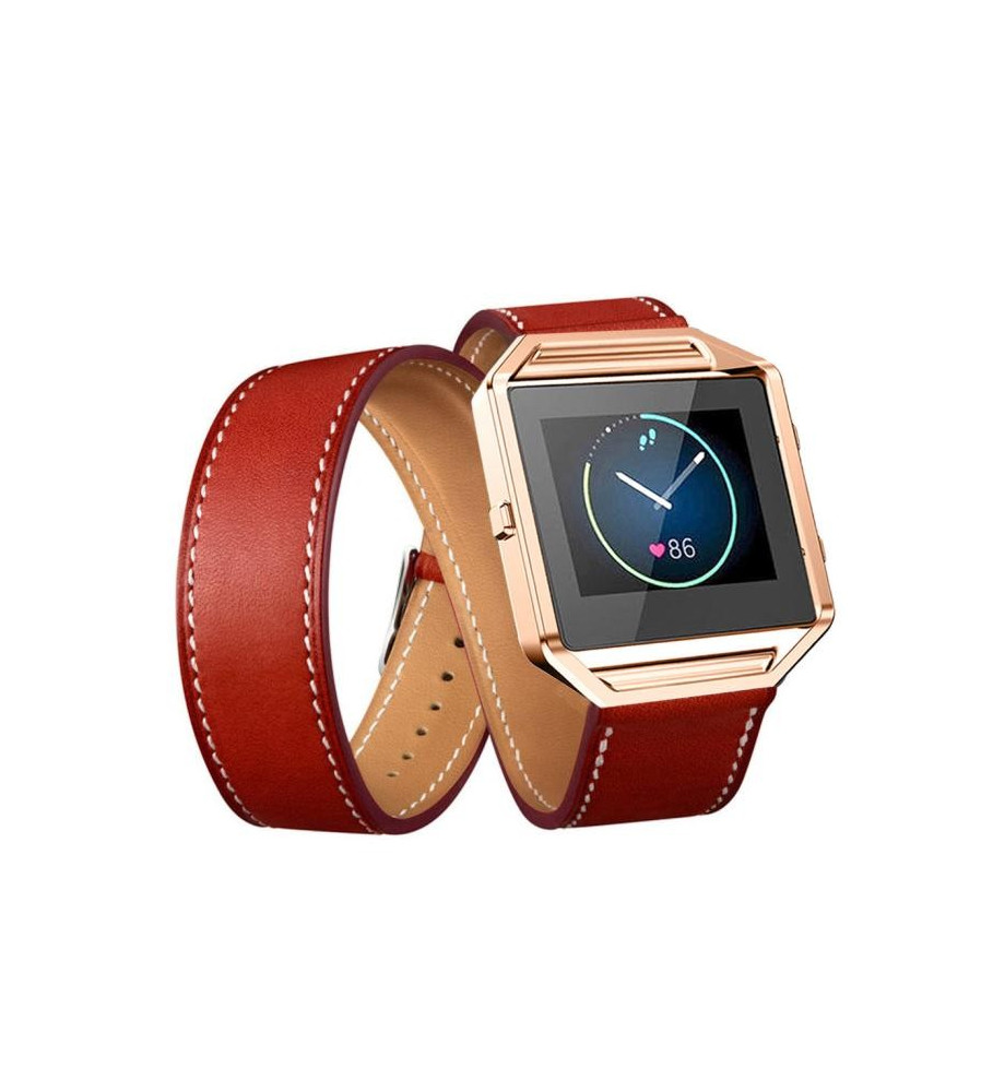 Oem - Bratara Infinity din piele ecologica pentru Fitbit Blaze fara carcasa - Brățări - AL152-CB
