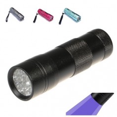 Lanterna 12 LED UV ultra violet din aluminiu