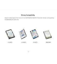 Vention - 2.5 Inch High Speed Sata la USB 3.0 pentru HDD SSD - Adaptoare SATA și ATA  - V029-CB