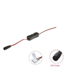 Oem - Intrerupator LED Stip 10mm, cu 2 pini, LED singura culoare 12V 24V - Accessorii LED - LSCC25-CB