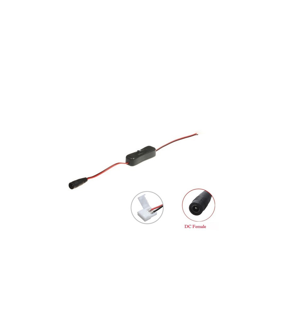 Oem - Intrerupator LED Stip 10mm, cu 2 pini, LED singura culoare 12V 24V - Accessorii LED - LSCC25-CB