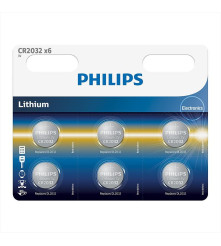 PHILIPS - 6-Pack Philips CR2032 3v baterie plata cu litiu - Baterii plate - BS013-CB