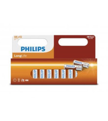 PHILIPS - 12-Pack - AA R3 Philips Longlife Zinc - Size AA - BS034-CB