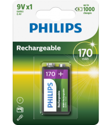 PHILIPS - Philips MultiLife 9V 170mAh baterie reincarcabila HR22 / 6HR61 - Alte formate - BS049-CB
