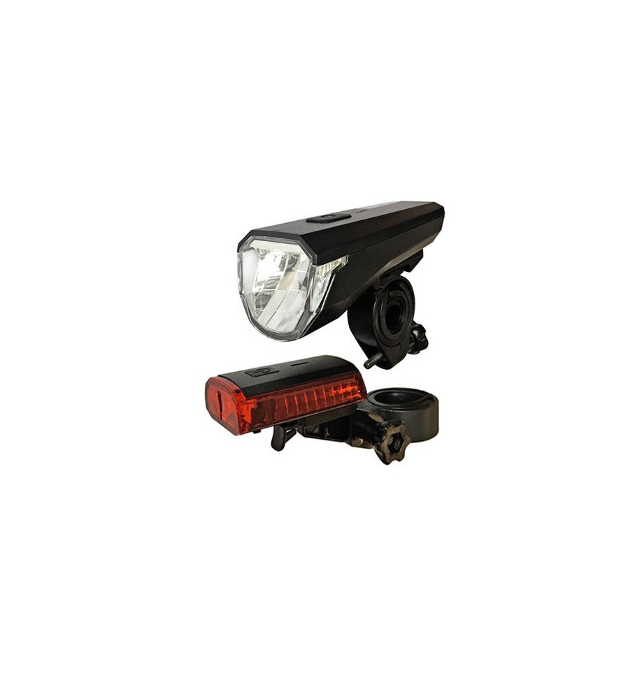 arcas - Set de iluminat pentru biciclete Arcas cu baterii Li-polimer de 3.7V incorporate + cablu de incărcare USB - Lanterne ...