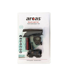 arcas - Set de iluminat pentru biciclete Arcas cu baterii Li-polimer de 3.7V incorporate + cablu de incărcare USB - Lanterne ...