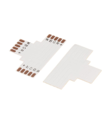 Oem - Conector PCB T de 10mm 5-Pini pentru benzi LED RGB SMD5050 - Conectori LED - LSC033-CB