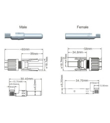 Oem - 5 Seturi MC4 DC Conector panou solar DC male - female 30A 1000V - Cablare și conectori - AL289