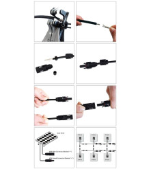 Oem - 5 Seturi MC4 DC Conector panou solar DC male - female 30A 1000V - Cablare și conectori - AL289