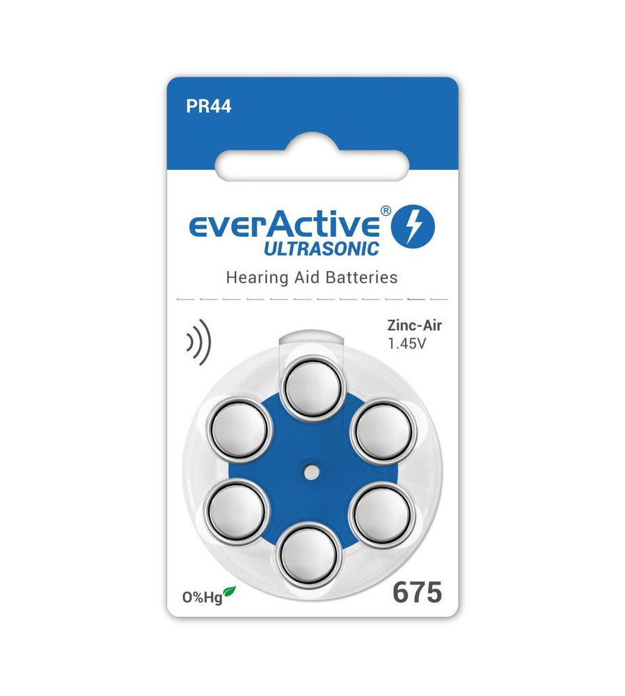 EverActive - everActive ULTRASONIC 675 baterii petru aparate auditive - Baterii auditive - BL284-CB