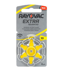 Rayovac, Rayovac Extra Advanced 10MF Hg 0% Baterii pentru aparate auditive 1.45V, Baterii auditive, BS264-CB
