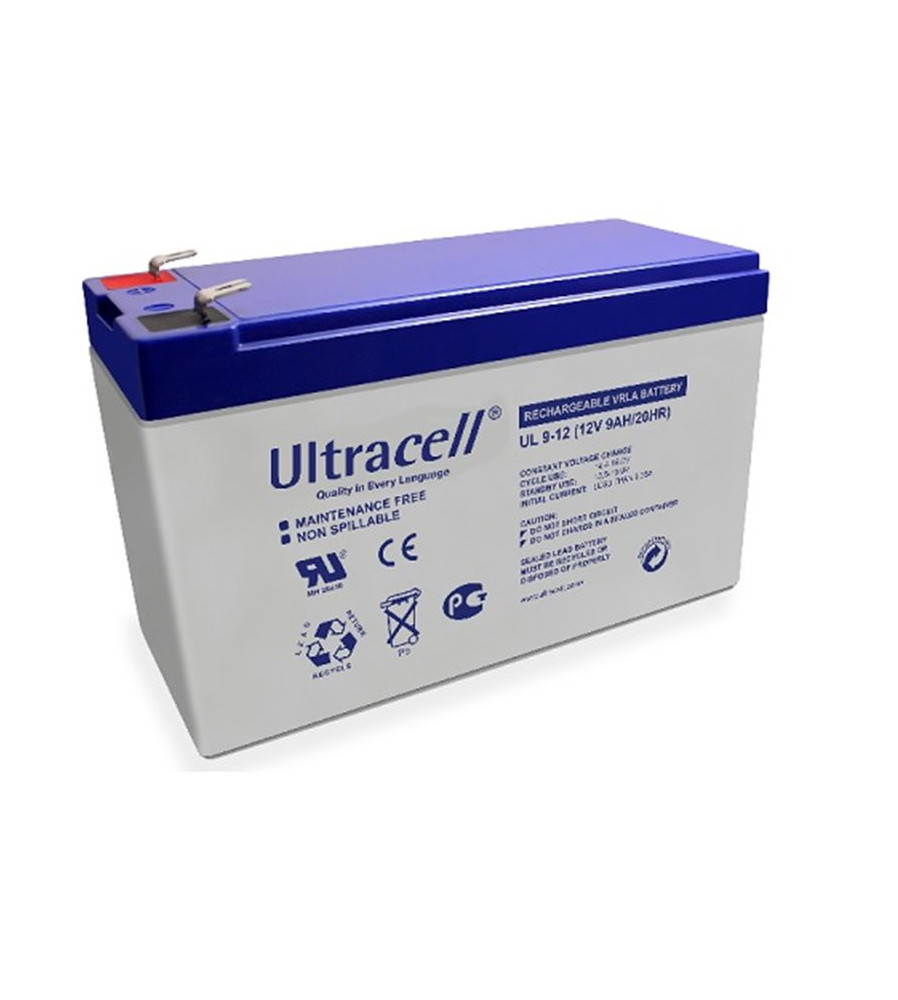 Ultracell - Ultracell UL9-12 12V 9Ah 9000mAh baterie reincarcabila - Baterii Plumb-acid - NK401