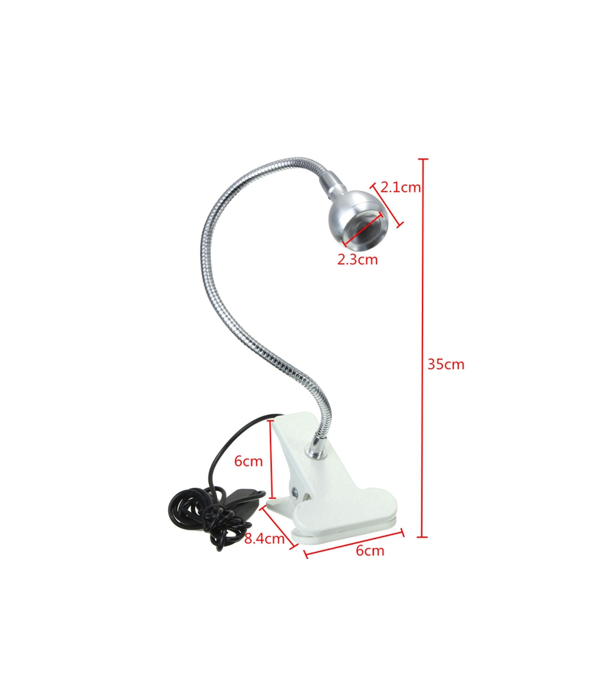 Oem - Lampa de birou fixare clip cu lumina LED - Gadgeturi LED - AL1062-CB
