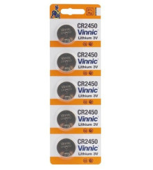 Vinnic - Vinnic CR2450, DL2450, ECR2450 3V baterie plata cu litiu - Baterii plate - BL309-CB