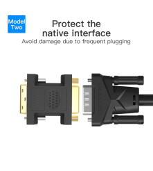 Vention - Adaptor Convertor DVI (24 + 5) Mama la DVI Mama - DVI și DisplayPort adaptoare - V094