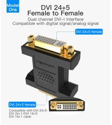 Vention - Adaptor Convertor DVI (24 + 5) Mama la DVI Mama - DVI și DisplayPort adaptoare - V094