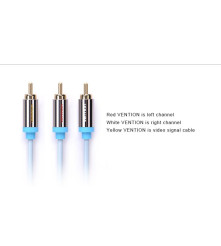 Vention - VENTION Cablu 3 RCA (Male) la Cablu audio de 2.5mm (Male) placat cu aur - Cabluri audio - V098-CB