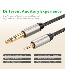 UGREEN - UGREEN Cablu audio Jack 3.5mm Male la 6.35mm Male - Cabluri audio - UG085-CB