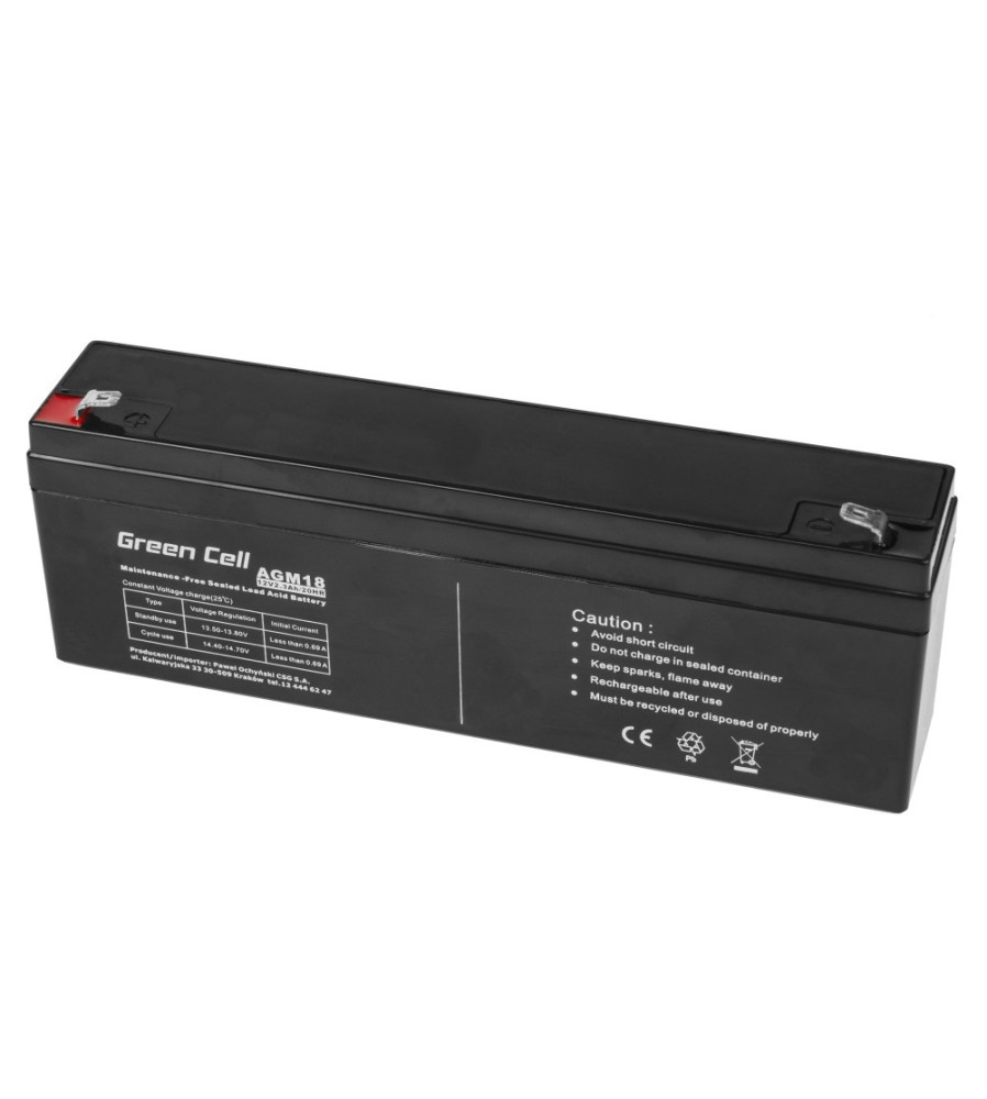 Green Cell - Baterie Green Cell 12V 2.3Ah (4.6mm) 2300mAh VRLA AGM - Baterii Plumb-acid - GC042