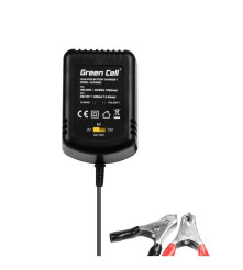 Green Cell - Green Cell 2V / 6V / 12V 0.6A battery charger with clip terminals - Battery chargers - GC048