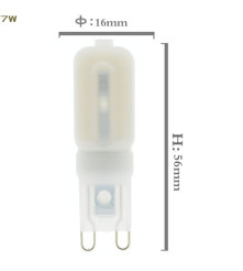 Oem - Mini G9 7W Bec cu LED-uri Alb Rece Milky SMD2835 - Reglabil - G9 LED - AL245-CB