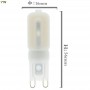 Oem - Mini G9 7W Bec cu LED-uri Alb Rece Milky SMD2835 - Reglabil - G9 LED - AL245-CB